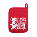 Christmas Calories Don't Count Potholder Only Cheerful Holiday Potholder and Spatula