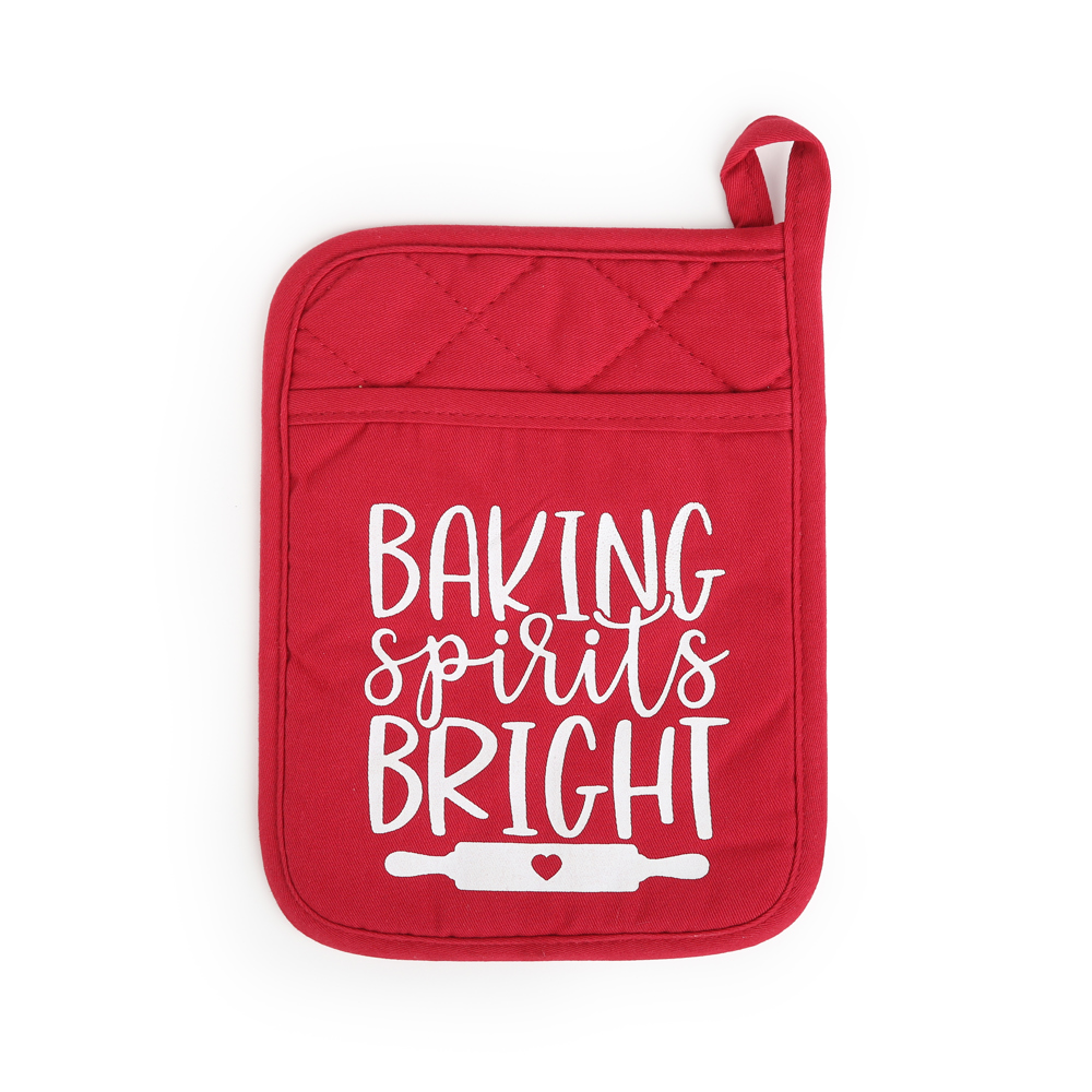 Cheerful Holiday Potholder and Spatula