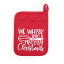 We Whisk You a Merry Christmas Potholder Only Cheerful Holiday Potholder and Spatula