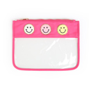 SMILE Colorful Clear Pouches with Varsity Letter Patches