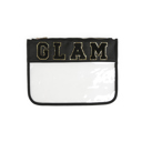 GLAM Colorful Clear Pouches with Varsity Letter Patches