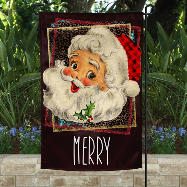 Garden Flag - Merry Vintage Santa