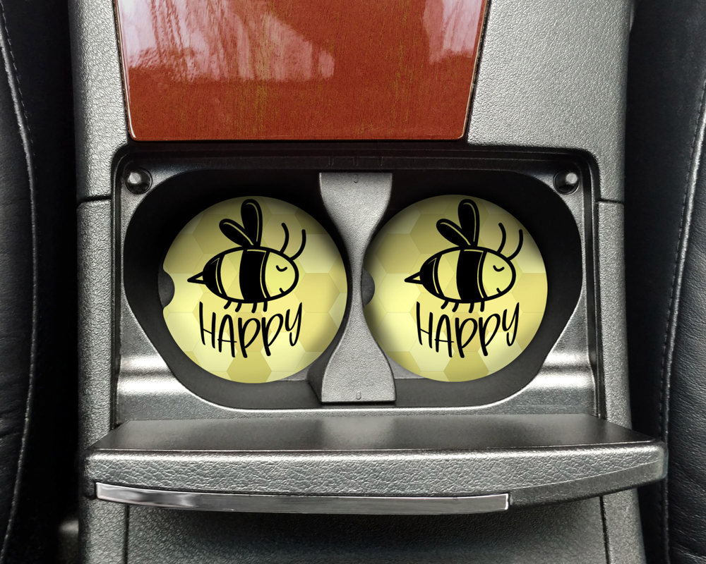 Car Coasters - Bee Happy