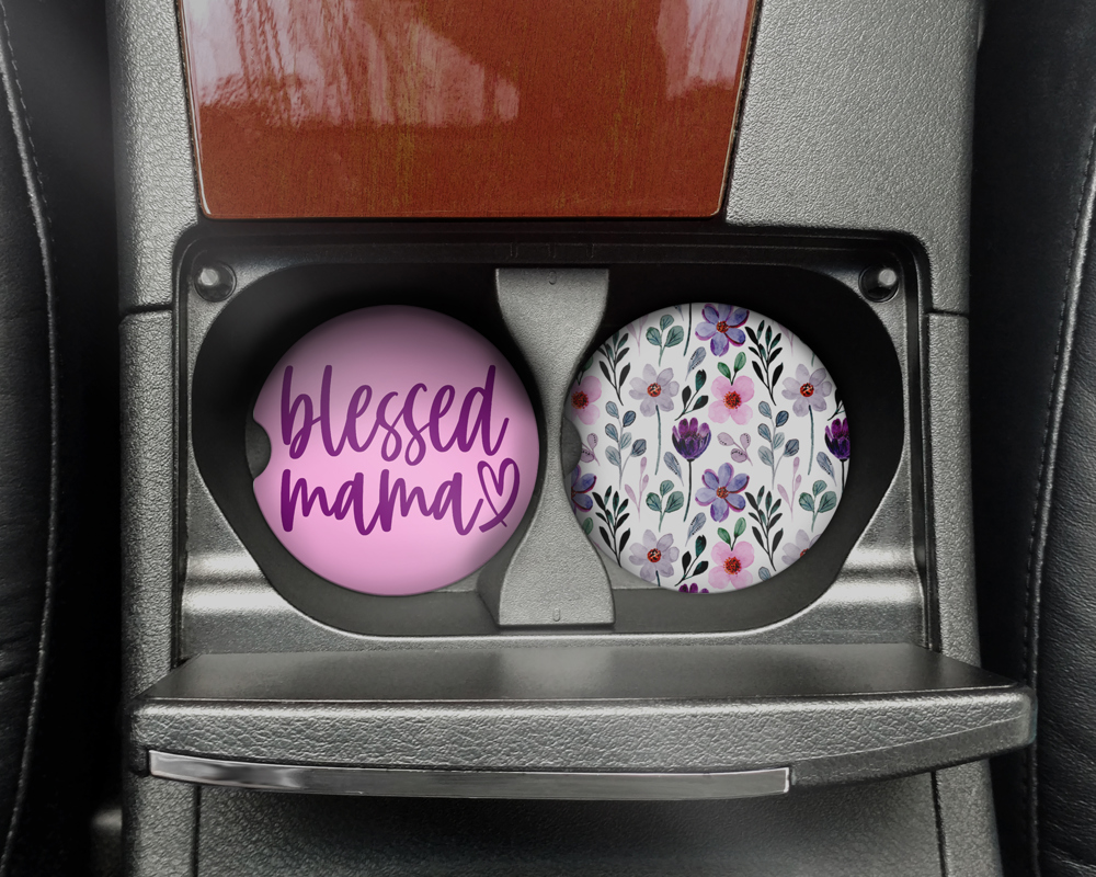 Car Coasters - Blessed Mama