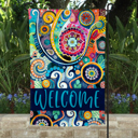  Garden Flag - Welcome Blue Butterflies