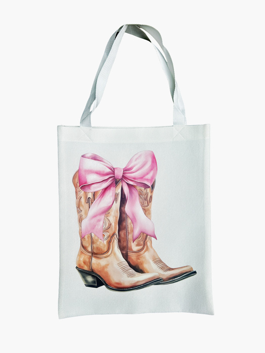 Tote bag - boots and bow