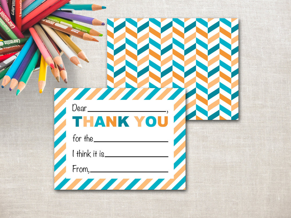 Thank You Card - Fill in the Blank