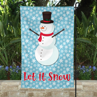 Garden Flag - Let It Snow Snowman