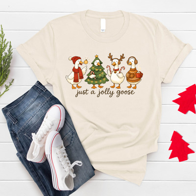 Tee - Just a Jolly Goose Christmas Holiday T-Shirt