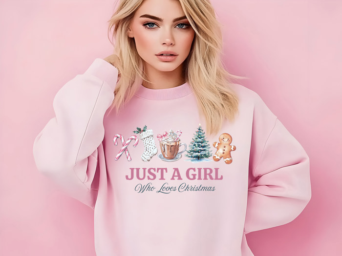 Crewneck Sweatshirt - Just a Girl Who Loves Christmas