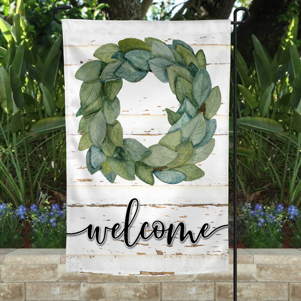 Garden Flag - Welcome Magnolia Wreath