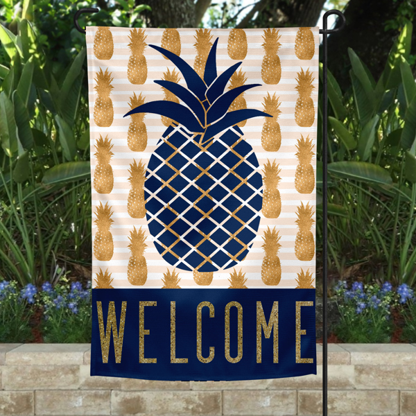 Garden Flag - Welcome Pineapple