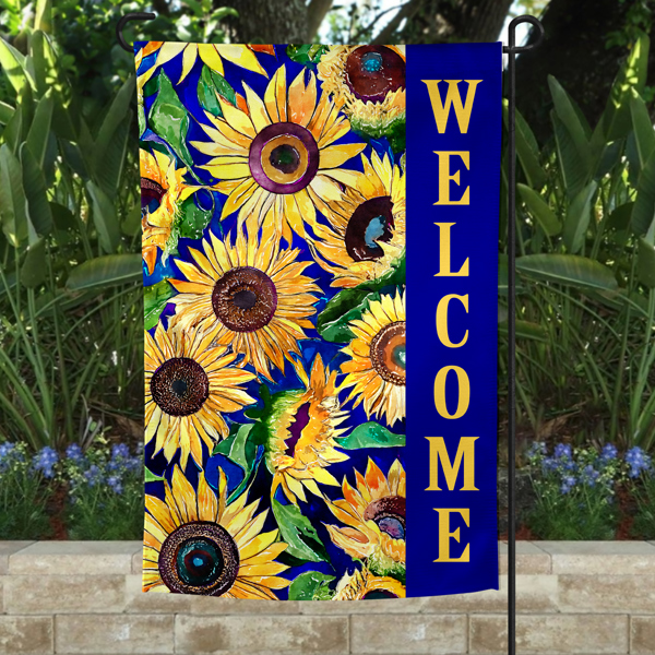 Garden Flag - Welcome Beach Scene