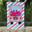  Garden Flag - Pink XOXO Truck