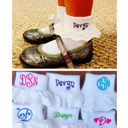  Personalized Little Girl Eyelet Trim Socks