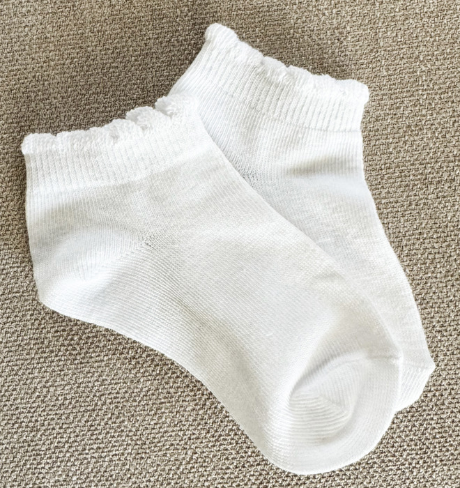 Personalized Little Girl Ruffle Top Socks