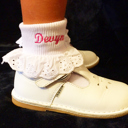  Personalized Little Girl Eyelet Trim Socks