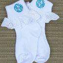  Personalized Little Girl Eyelet Trim Socks