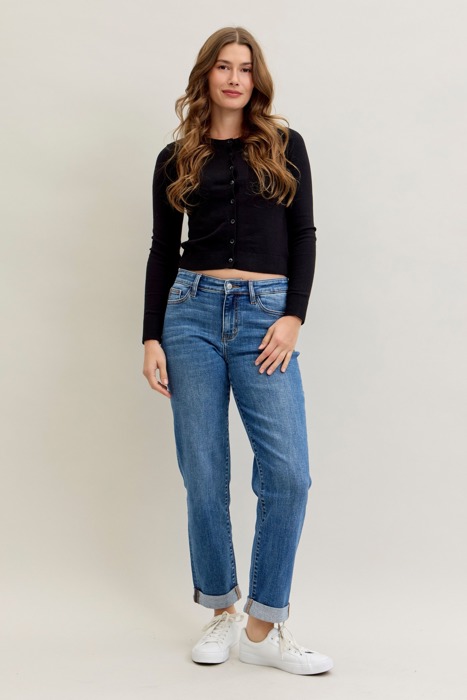 Judy Blue Mid Rise Boyfriend Jeans 