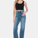 22W Judy Blue Plus Size Tummy Control Raw Hem Straight Jeans