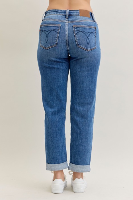 Judy Blue Mid Rise Boyfriend Jeans 