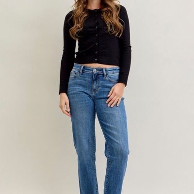Judy Blue Mid Rise Boyfriend Jeans 