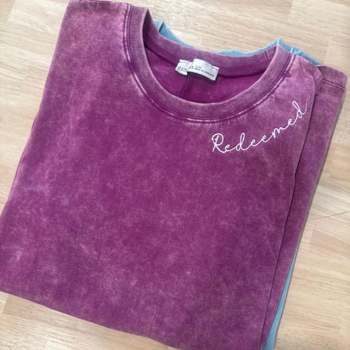 Personalized Name Embroidered T-Shirt Custom Neckline Collar Embroidery, Christian Bible Verse Mrs. Tee, Customized T-Shirt Name on Neckline