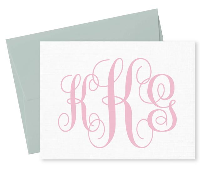 Monogrammed Notecards, Personalized Stationery, Folded Thank You Card, Stationery Set, Monogram Stationary, Custom Note Cards