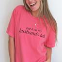  Embroidered Put It On My Husbands Tab T-Shirts for Women Funny Gift Short Sleeve Tops Comfort Colors Graphic Tee Cotton