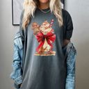  Gingerbread Coffee Christmas Comfort Colors Graphic Tee, Holiday Tee for Women, Fun Gifts for Her, Christmas Gift Ideas for Her