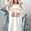 Medium Ivory Fall Shirts Tis The Season Graphic Tee For Women, Women’s Fall Clothes, Pumpkin Patch Tops, Cozy Comfort Colors Shirt