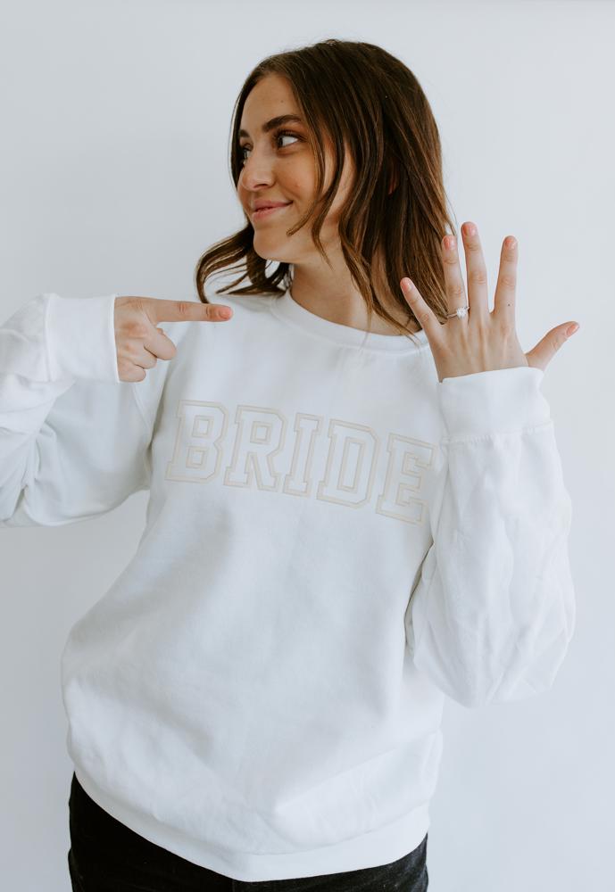  Embroidered Crewneck Sweatshirt Oversized Statement Sweatshirt, Anniversary, Wedding, Birthday & Honeymoon Gift Wifey Shirt