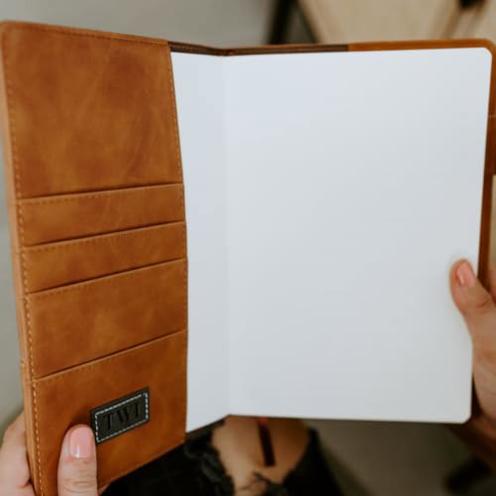 Leather Journal Refillable Journal Custom Notebook for Writing with Card Slots, Lined Leather Bound A5 Daily Journal, Executive Notebook Travel Diary Gift