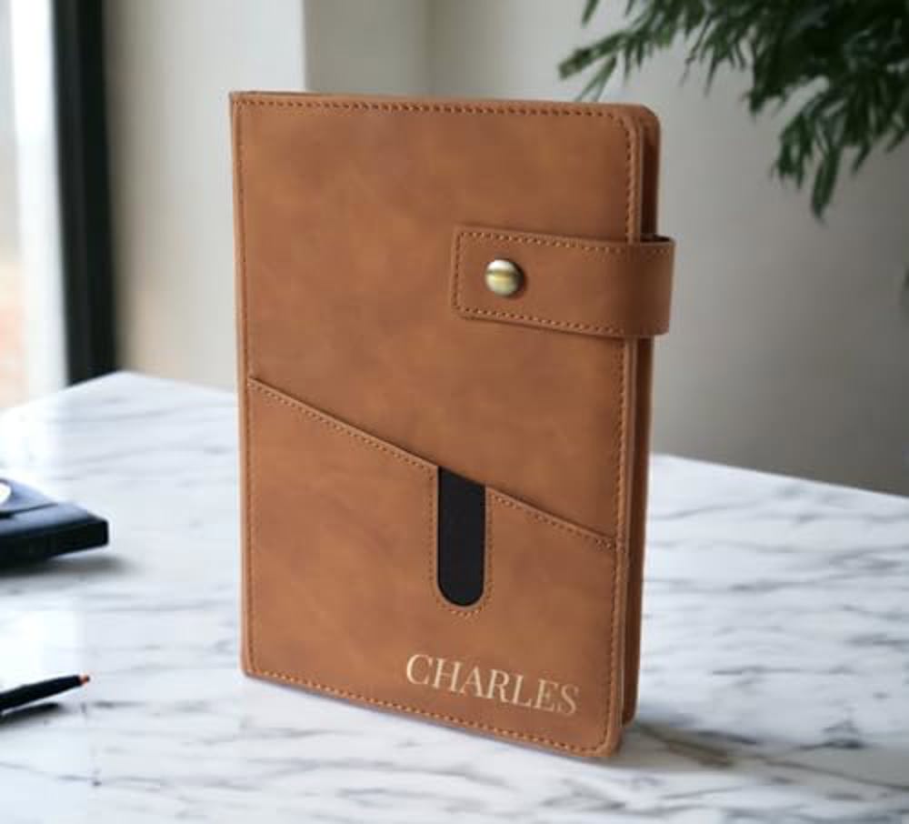 Leather Journal Refillable Journal Custom Notebook for Writing with Card Slots, Lined Leather Bound A5 Daily Journal, Executive Notebook Travel Diary Gift