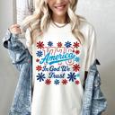  Patriotic Comfort Colors Tee for Women, Cute Red White and Blue USA Shirt for Women, 4th of July Casual Graphic Tee For Her