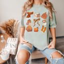  Football Coquette Bow Shirt, Fall Vibes Shirts for Women, Tis The Season Pumpkin Shirt, It's Fall Y'all Women's Graphic Tee, Cute Fall Shirts, Thanksgiving Shirt