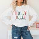  Holly Jolly Christmas Sweatshirt, Cute Holiday Crewneck for Women, Festive Winter Pullover, Cozy Christmas Sweater Outfit