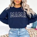  Embroidered Mama Sweatshirt Mother's Day Gift, Mom to Be Gift, Sleeve Text, Personalized Gifts, Trendy Crewnecks for Women, Mom Gifts