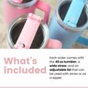  Senior Est. 2026 Tumbler With Handle & Straw, 40 oz Stainless Steel Insulated Travel Cup, Graduation Gift for Seniors, Class of 2026 Cup