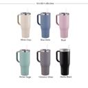  Cute Christmas Tree Girl Tumbler with Handle, Holiday Coffee Tumbler for Women, Christmas Travel Mug, Coquette Pink Tree Cup, Winter Gift Idea, 40 oz Style Mug