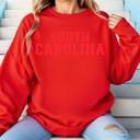  Custom Embossed Sweatshirt, City State or Area Code Name Sweatshirt, Custom School Sweatshirt Mascot Team Name Monotone Sweater