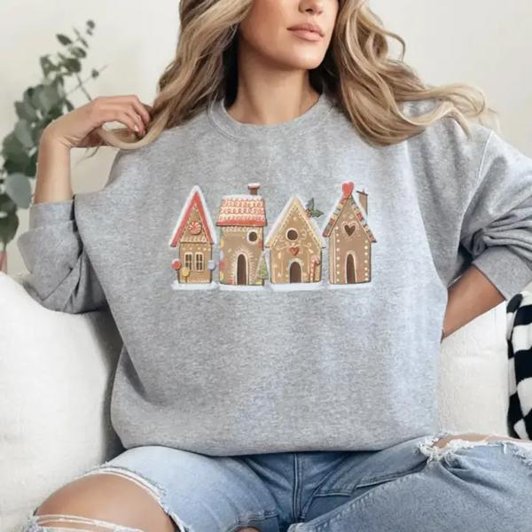 Gingerbread House Christmas Sweatshirt