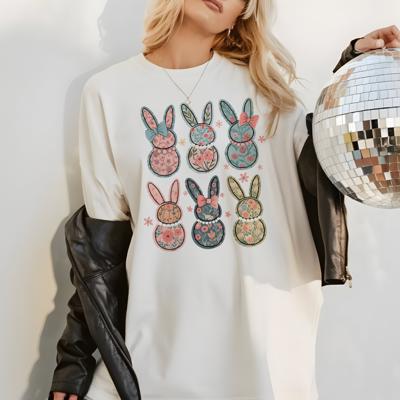 Easter Bunny Floral Christian Comfort Colors Tee