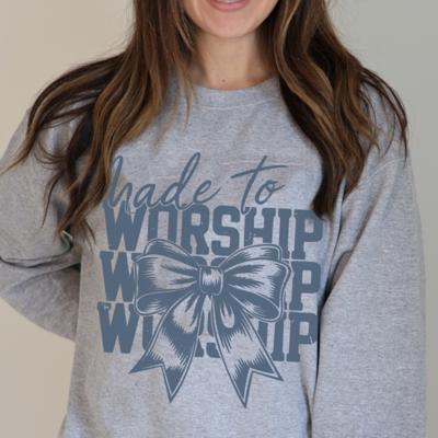 Made To Worship Bow Christian Grey Sweatshirt