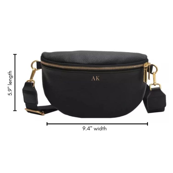 Personalized Leather Fanny Pack Crossbody Bags for Women, Trendy Customized Sling Bag for Women, Small Crossbody Bags for Women Vacation Essentials Handbags, Personalized Crossbody Purse Belt Bag