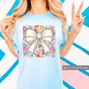  Spring & Summer Graphic Tees for Women, Floral, Peach, and Bow Comfort Colors Shirts, Garden and Sunshine Inspired T-Shirt, Trendy Bright & Cheerful Designs