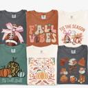  Football Coquette Bow Shirt, Fall Vibes Shirts for Women, Tis The Season Pumpkin Shirt, It's Fall Y'all Women's Graphic Tee, Cute Fall Shirts