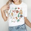  Holly Dolly Christmas Shirt, Bella Canvas Shirt, Christmas Doodles Graphic Tees, Vintage Howdy Christmas Shirts for Women, Classic Christmas