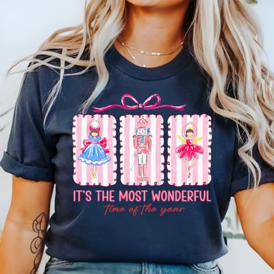 Nutcracker Ballet It’s The Most Wonderful Time of the Year Shirt, Cute Holiday Graphic Tee for Women, Comfort Colors Christmas Shirt, Ballerina Nutcracker T-Shirt