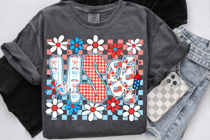 4th of July Shirts for Women, All-American Comfort Colors Tee, Red, White & Cute, Freedom Looks Good on You Graphic Tee